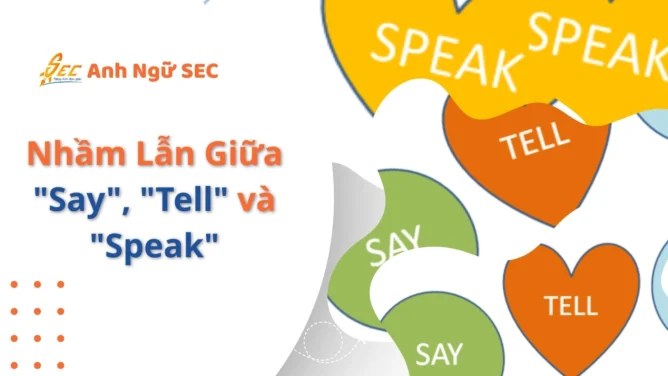 nhầm lẫn tell speak say
