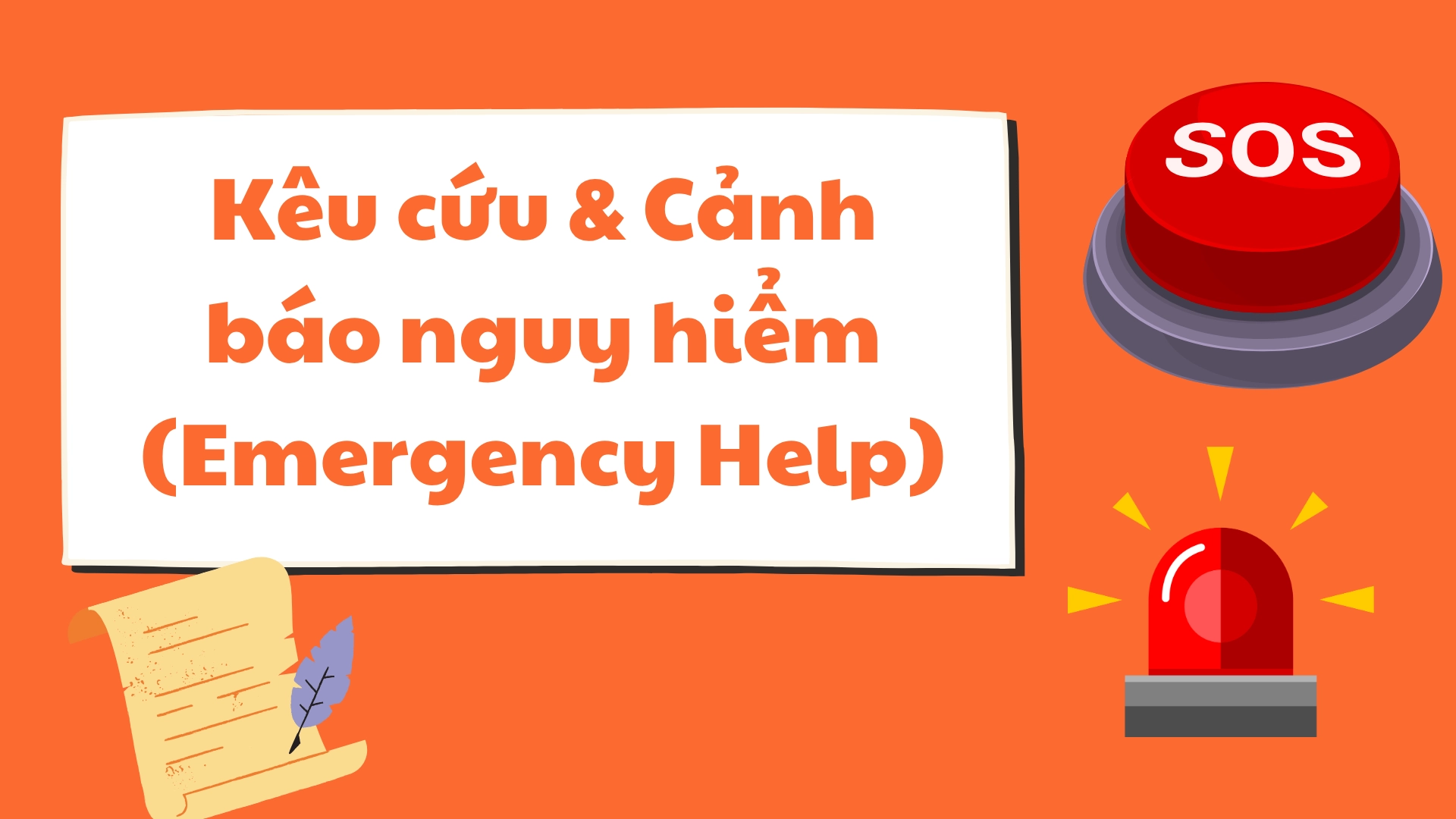 Tình huống khẩn cấp: Help!, Call the police!, I need a doctor! 2025 1 Tình huống khẩn cấp