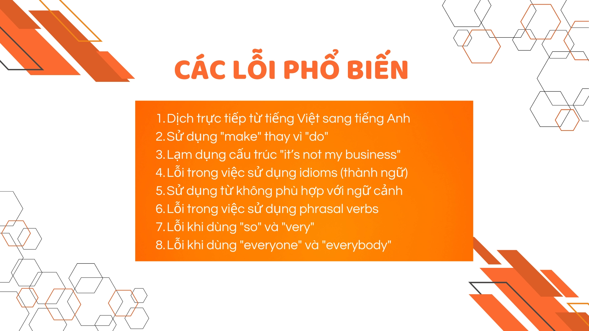 Cách sửa lỗi phổ biến khi người Việt dùng expressions trong tiếng Anh 70 Lỗi phổ biến khi người Việt dùng expressions