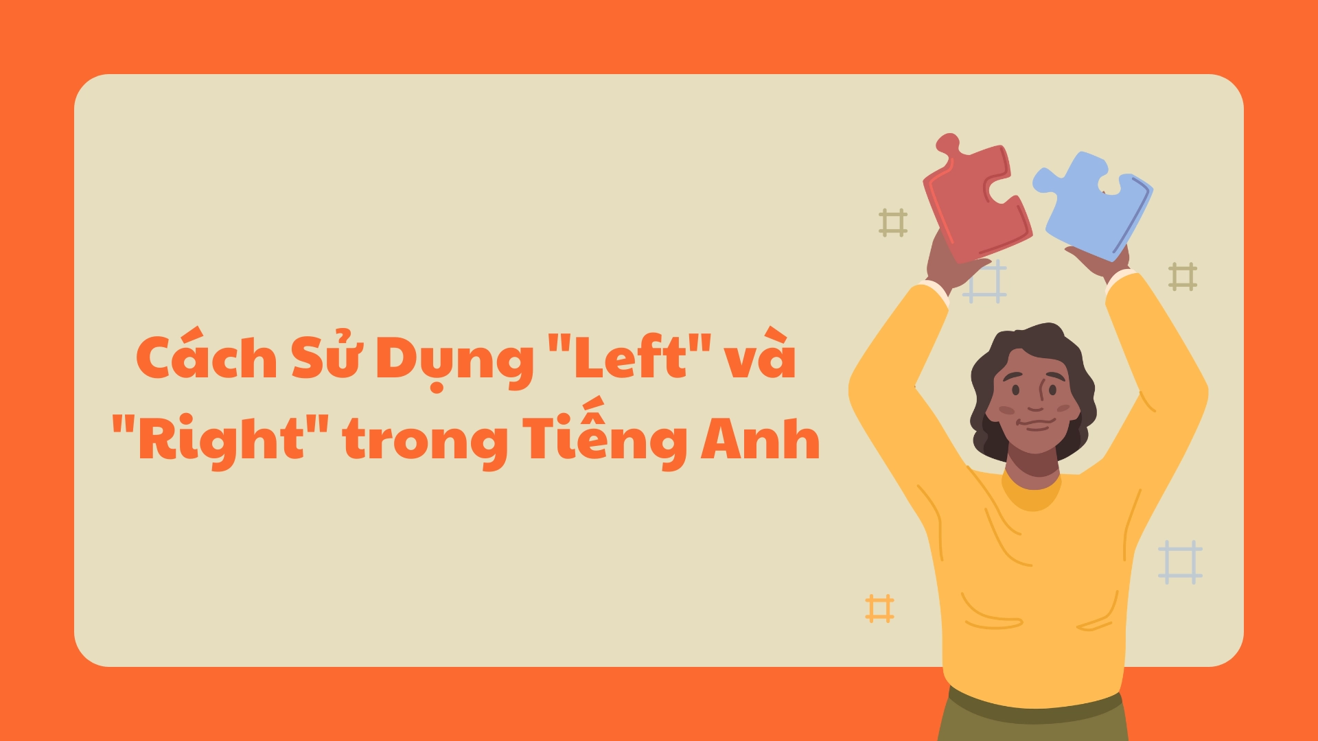 Directional words: left - right