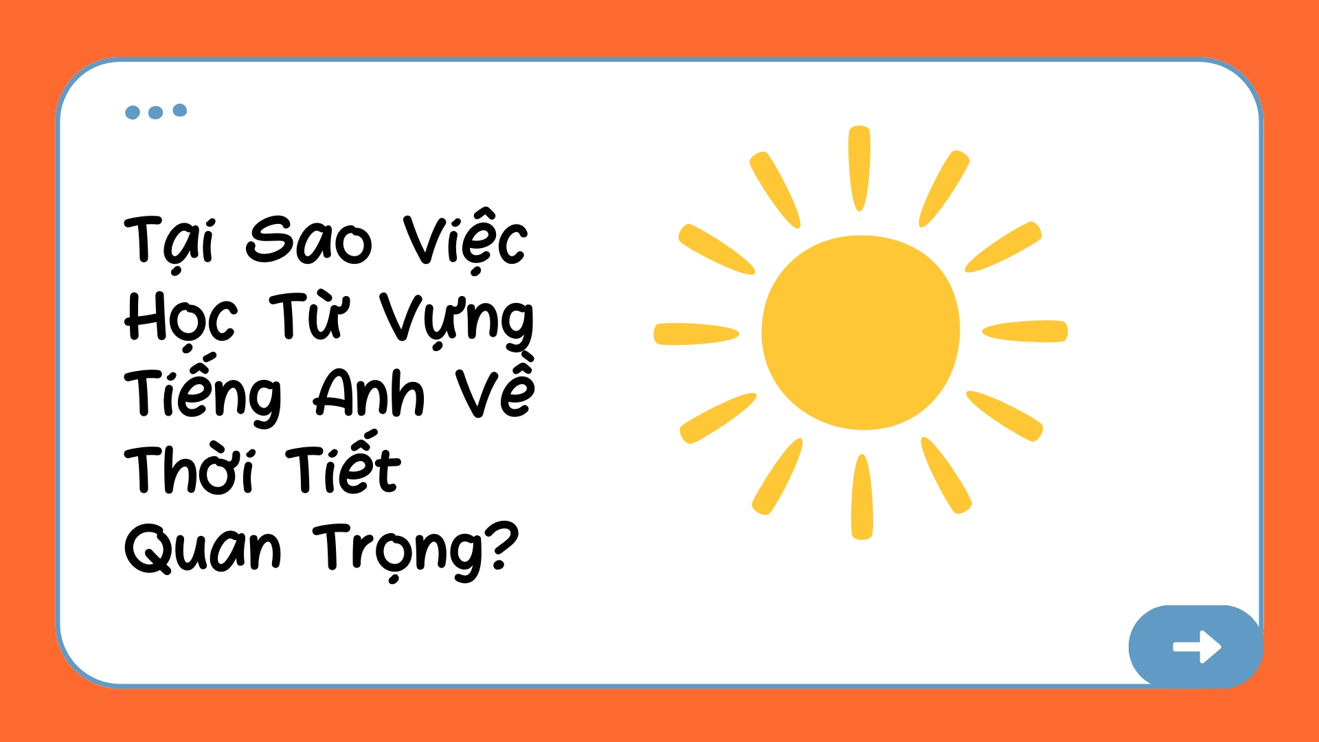 từ vựng tiếng anh về thời tiết