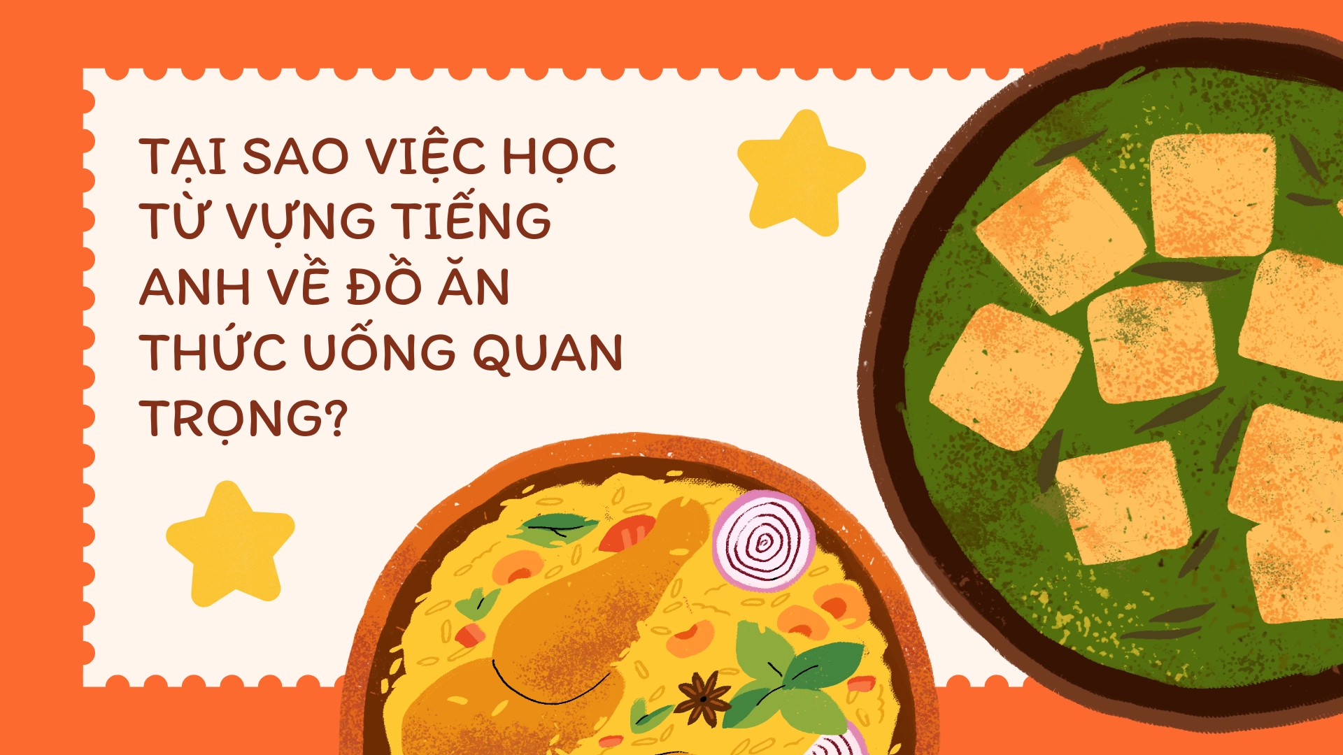 từ vựng tiếng anh về đồ ăn thức uống