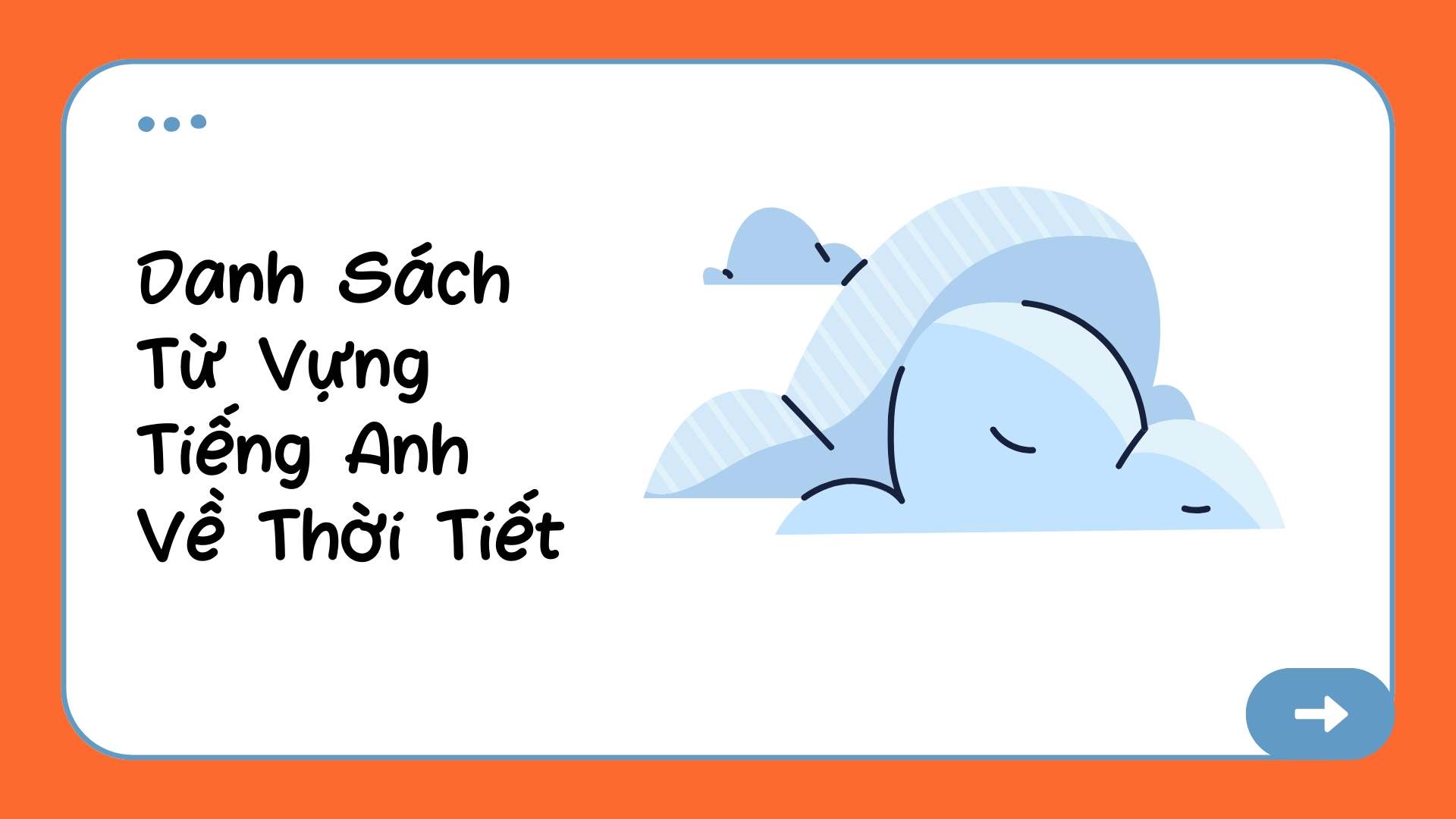 từ vựng tiếng anh về thời tiết