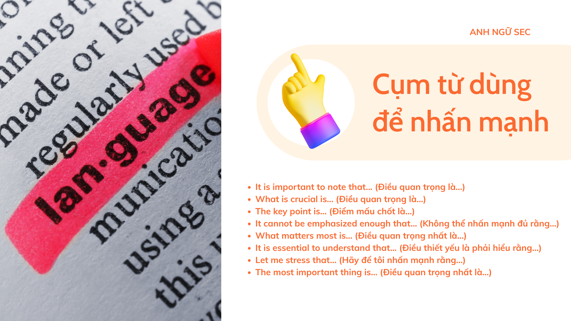 Tổng hợp từ vựng dùng để nhấn mạnh ý chính trong tiếng Anh 71 49