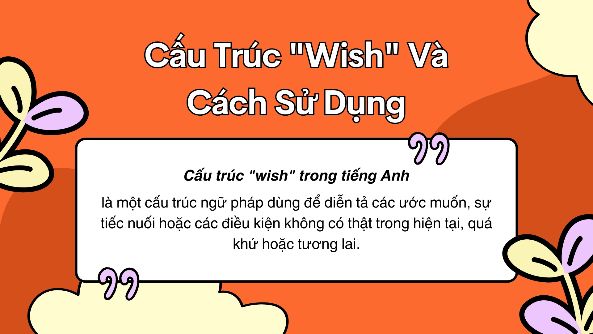 cấu trúc wish trong tiếng anh