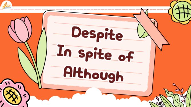 Despite / In spite of / Although