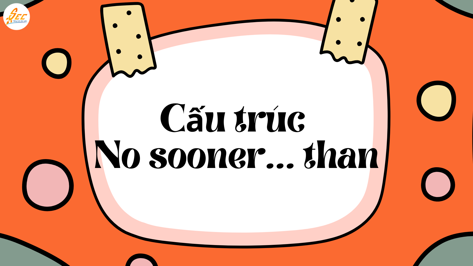 No sooner… than / Hardly… when 
