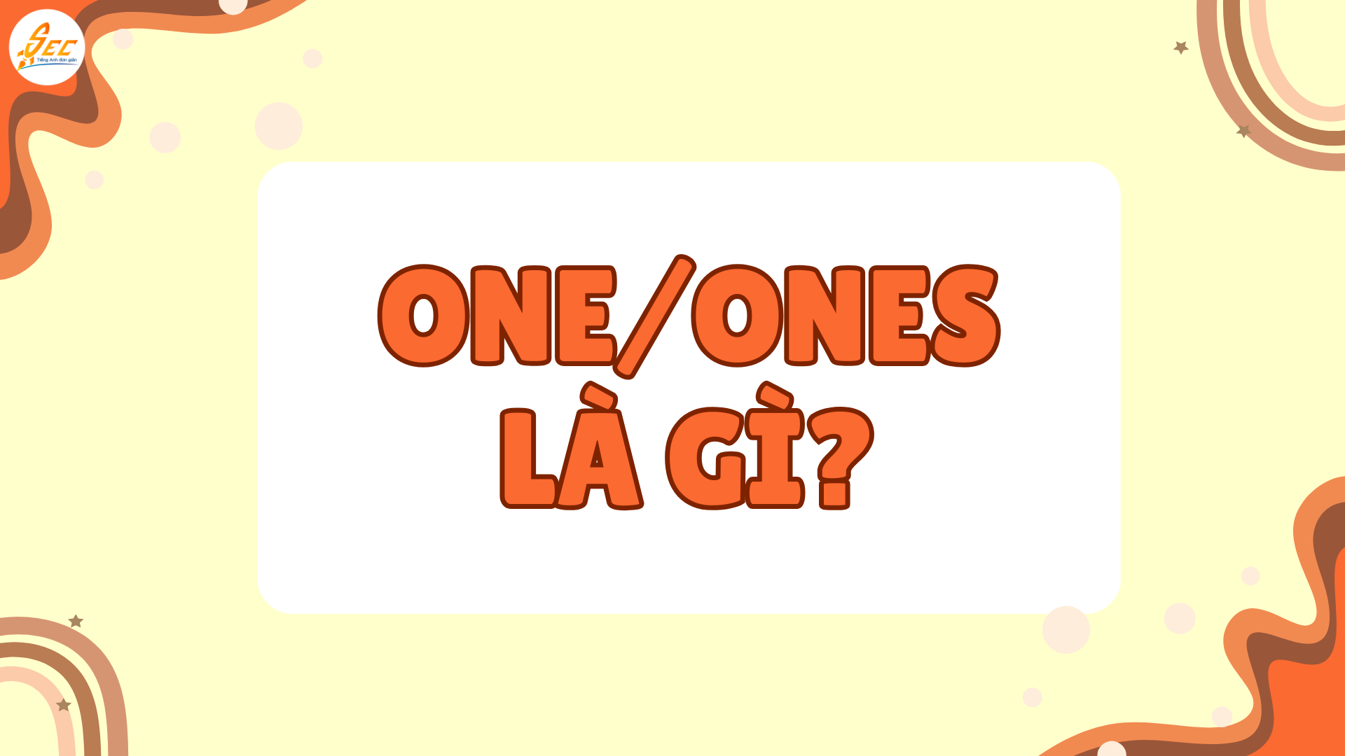 one/ones tránh lặp danh từ,